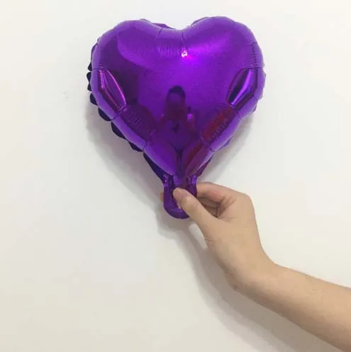 10 дюймов сердце шар Звезда фольга воздушные шарики Свадебные украшения с днем рождения украшения для взрослых детей детский душ балон - Цвет: purple heart