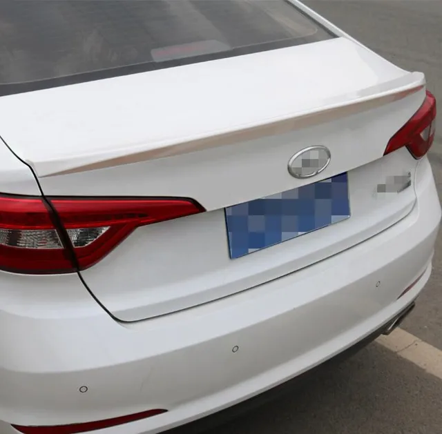 Pearl White Rear Wing Trunk Aero Spoiler For Hyundai Sonata Lf Pearl White Rear Wing Trunk Aero Spoiler For Hyundai Sonata Lf 2017 2016 Car Styling