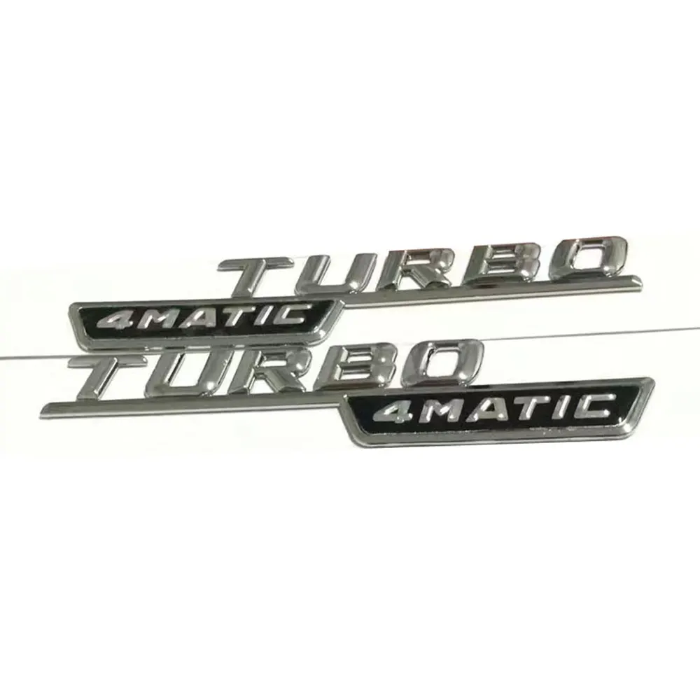 2 шт./лот BITURBO TURBO 4matic эмблема значок и надписью автомобильной фирмы переднее крыло наклейки для Mercedes Benz AMG 4matic - Название цвета: Цвет: желтый