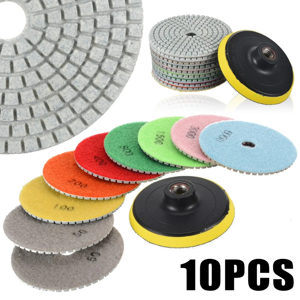 Buy 10pcs 4''/100mm Polishing Wheels M14 Diamond