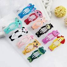 Fashion 2PCS/Pair Hot Sale Korean Style Lovely Animal Hairpin Popular Colorful BB Clips Baby Children Kids Hair Accessories