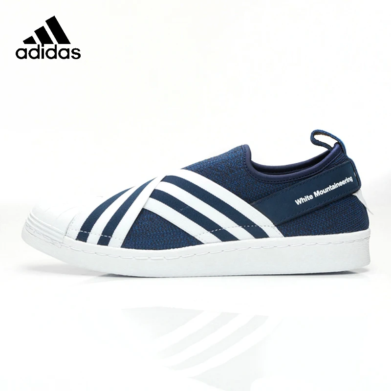 

Original New Arrival Official White Mountaineering x Adidas Clover Superstar Slip on Men's & Women's Skateboarding Shoes BY2879