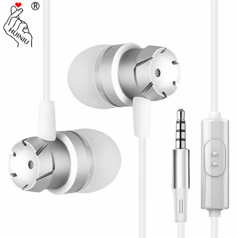 Sport Earphone Metal Stereo Head phones with Mic Earbuds In-ear Headset Handsfree Bass Sound for iPhone Xiaomi mi Ear | Электроника