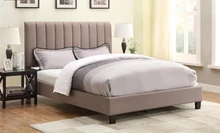 high headboard contemporary modern fabric sleeping soft bed King size bedroom furniture Made in China