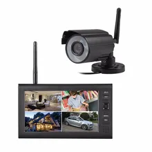 7inch LCD Combo video recorder with 1pcs 2.4G wireless digital camera security kit for home office baby monitor