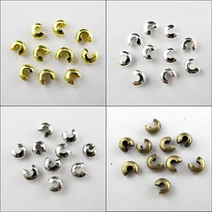 

Copper Crimp space Beads Covers mixture color 4.5mm hole 2mm 100pcs floating Beads