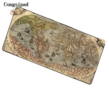 

Congsipad Shop Old World Map Large Game 900*400 with Edge Locking Speed Version Game Keyboard Mouse Pad for Gamer Free Shipping