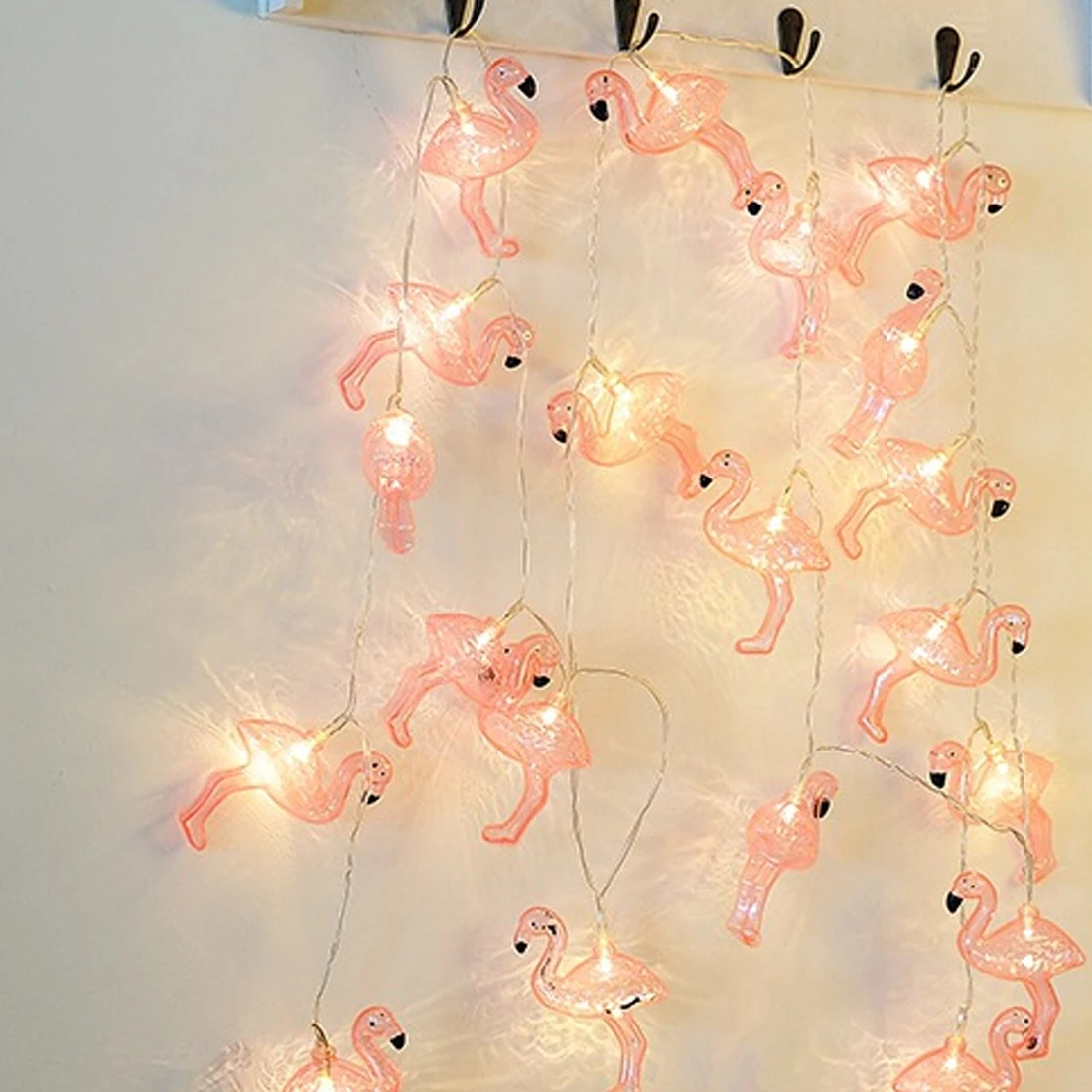 LED Holiday Decorative Lights Flamingo String Battery Typein Lighting