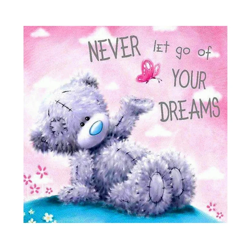 

Picture of 5D Diamond Embroidered Teddy Bear Rhinestone Full Diamond Set Diamond Painting Cartoon Series Children Room DecoraZT7