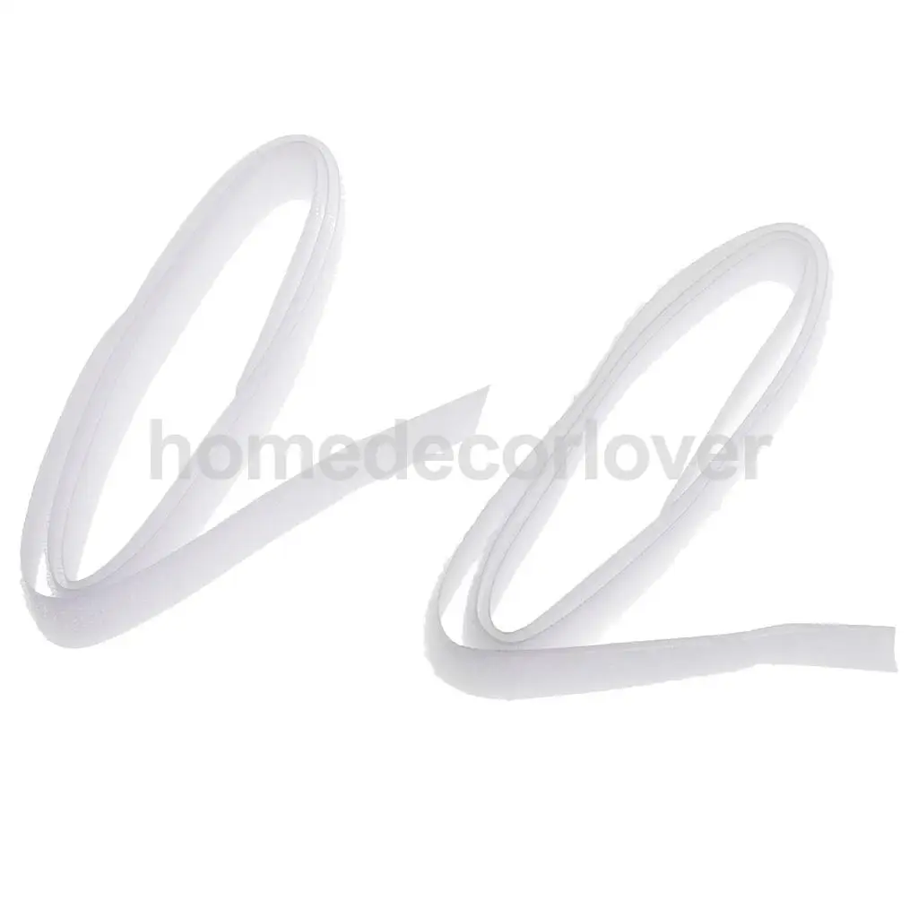 80cm 2Pcs Sewing Hook and Loop straps for clothing Black or White fastening tape not self adhesive