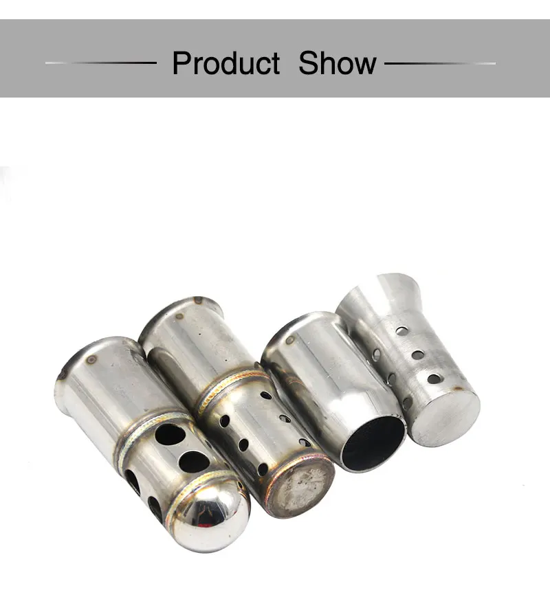 ZSDTRP 1Pcs Exhaust Pipe Baffte Silencer 51/60MM Universal Exhaust Motorcycle Muffler Insert DB Defender DB Killer Silencer