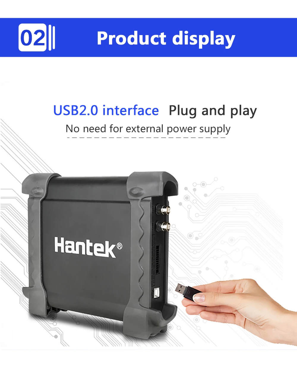 Hantek осциллограф hantek 1008C Портативный USB осциллограф 8 каналов программа генератор автомобильный осциллограф PC Osciloscopio