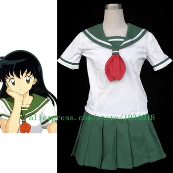 

Japanese Cosplay Inuyasha Higurashi Kagome Cosplay Costume School Uniform Sailor Suit
