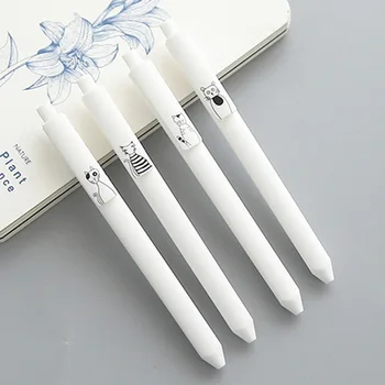 

6 pcs/lot Cute Japanese Cartoon Cat Gel Pen Triangle Design 0.5mm Black Color Ink Ballpoint Pen School Office Writing Stationery