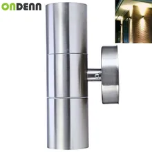 IP65 Нержавеющая сталь 10 Вт dimmable Крытый Открытый Сад вверх и Подпушка светильник Настенный светильник лампа комплект двор коридор виллы парков