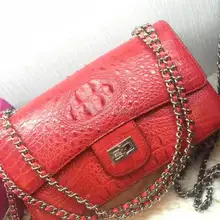 Из крокодиловый кожи женская сумка через плечо, модная женская сумка через плечо из кожи аллигатора