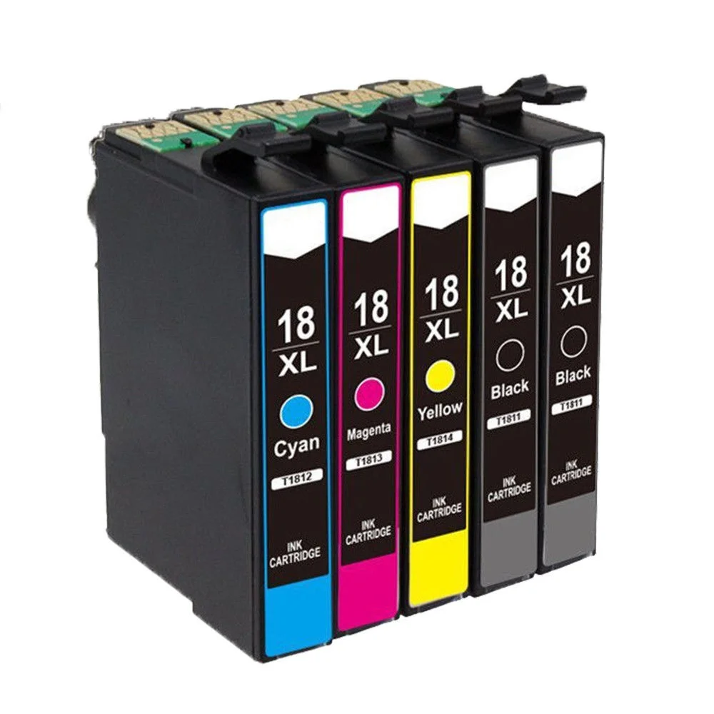 

5PK T1811 - T1814 Ink Cartridge For XP212 XP215 XP 225 XP312 XP315 XP412 XP415 XP102 XP202 XP205 XP302 XP305 XP402 XP405