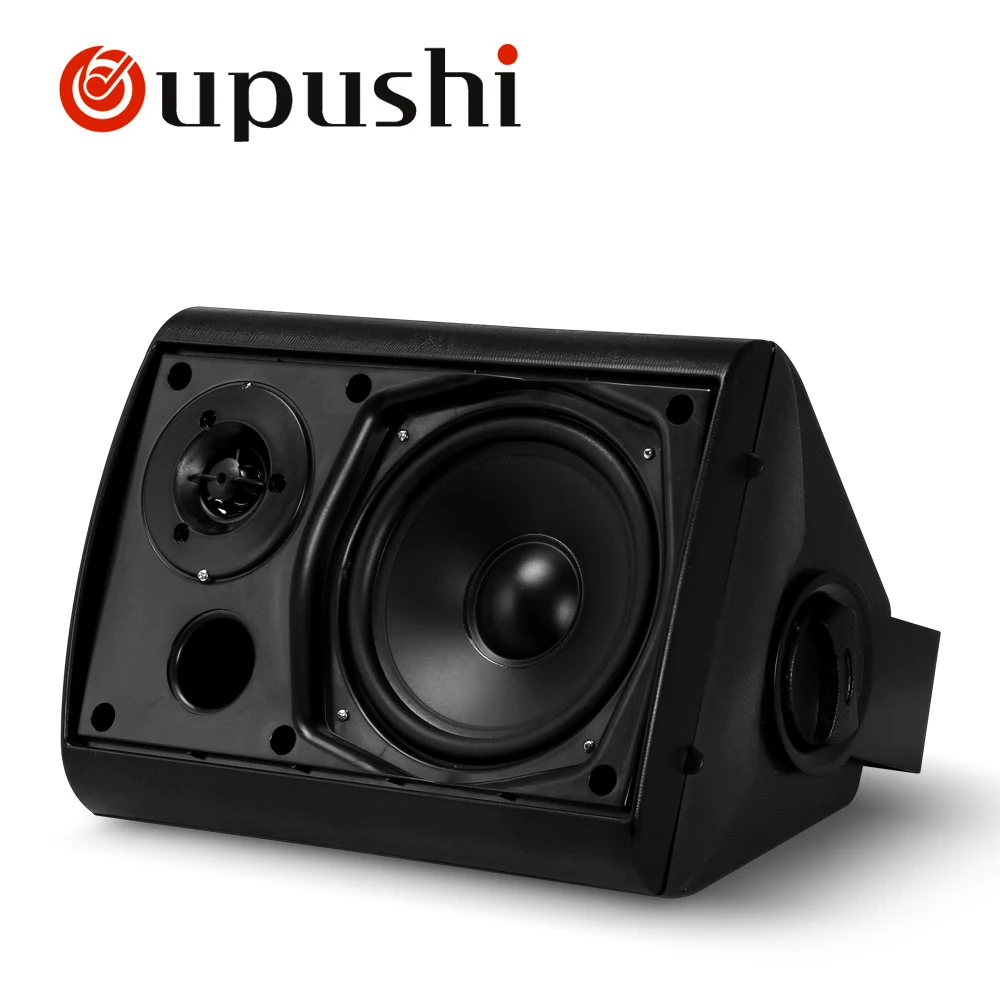 Oupushi 2-Way Full Range Wall Mounted Speaker 20W, 40W Home Theater On-Wall Speakers White and Black For Background Music