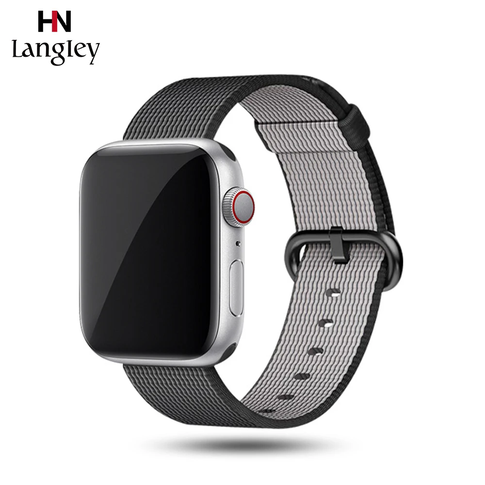 40 мм 44 ремешки для Apple Watch 5 4 3 2 1 браслетов 38 42 iwatch браслеты нейлоновые тканые