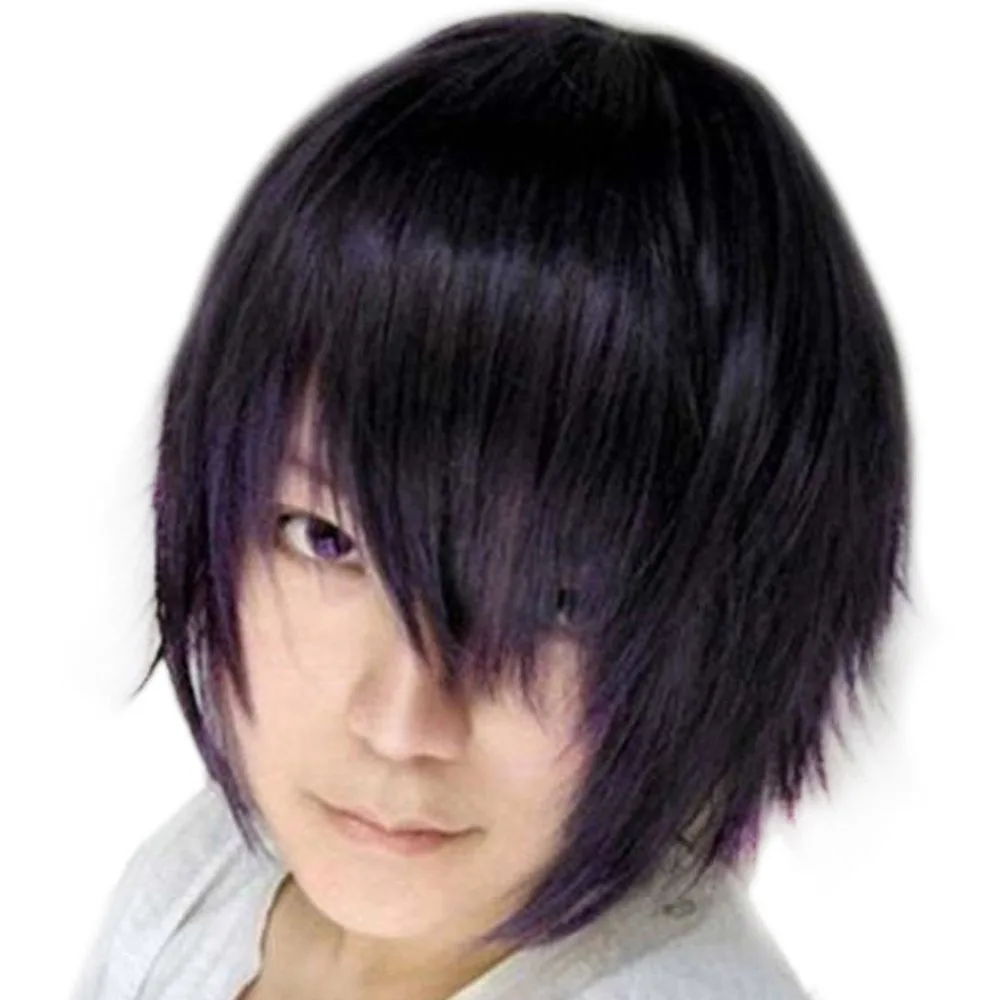 Harajuku Cosplay Wigs For Japanese Anime Male Men Short Synthetic