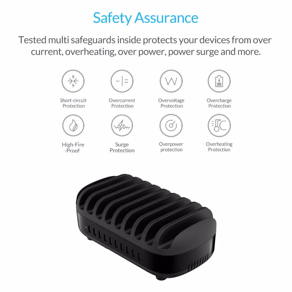 ORICO 10 Ports USB Charger Station Dock with