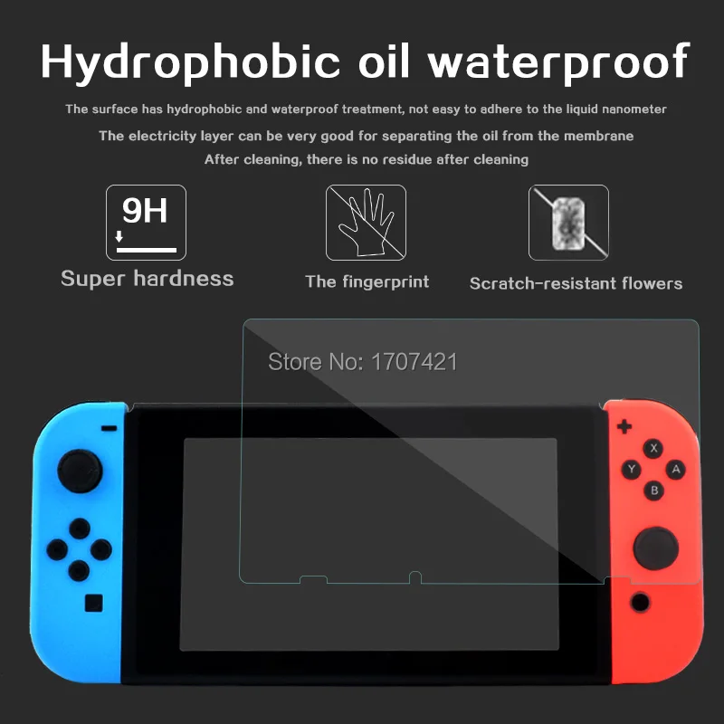 5 Sets for Nintend Switch 9H 2.5D Premium Tempered Glass Screen Protector Film Protective Game Accessories (5)