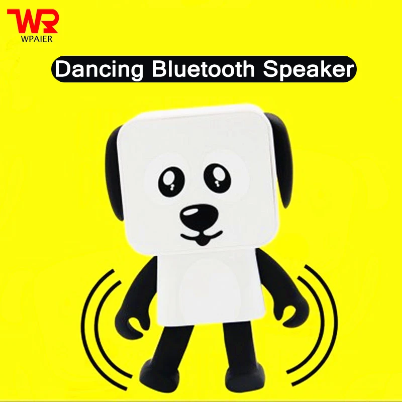 

WPAIER cartoon Dancing speaker Wireless Bluetooth speaker lovely little robot audio mini dog portable speaker