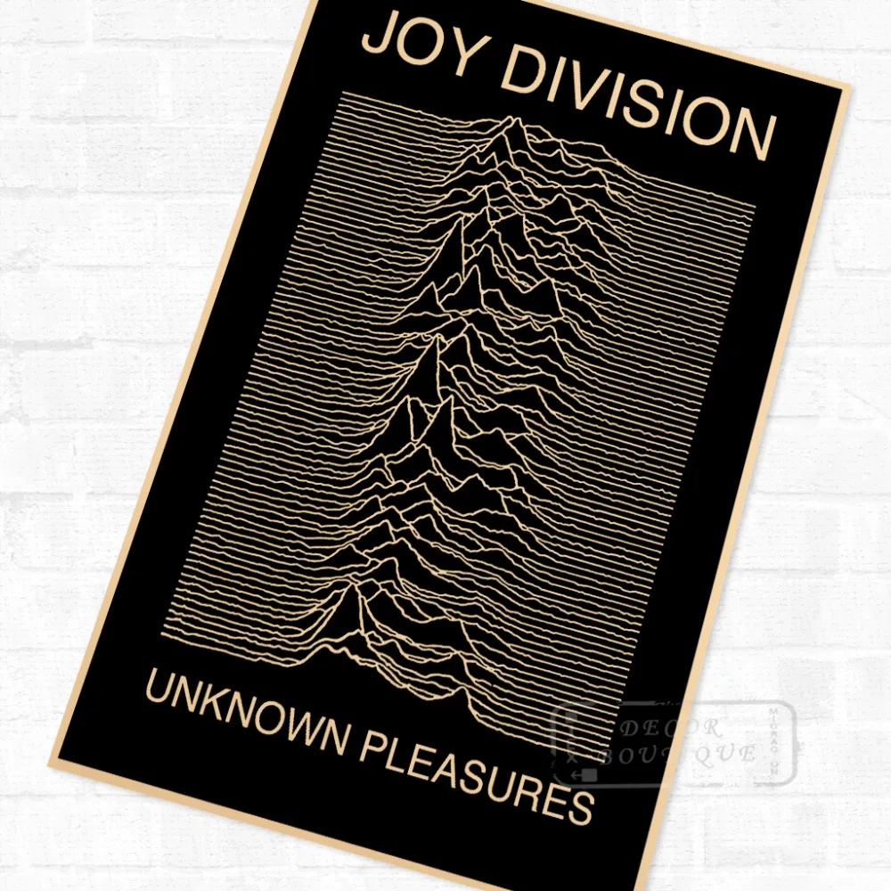 Unknown Pleasures Joy Division 1979, дизайнерский плакат, Ретро стиль, Декоративные DIY наклейки на стену, домашние плакаты, художественный декор для бара