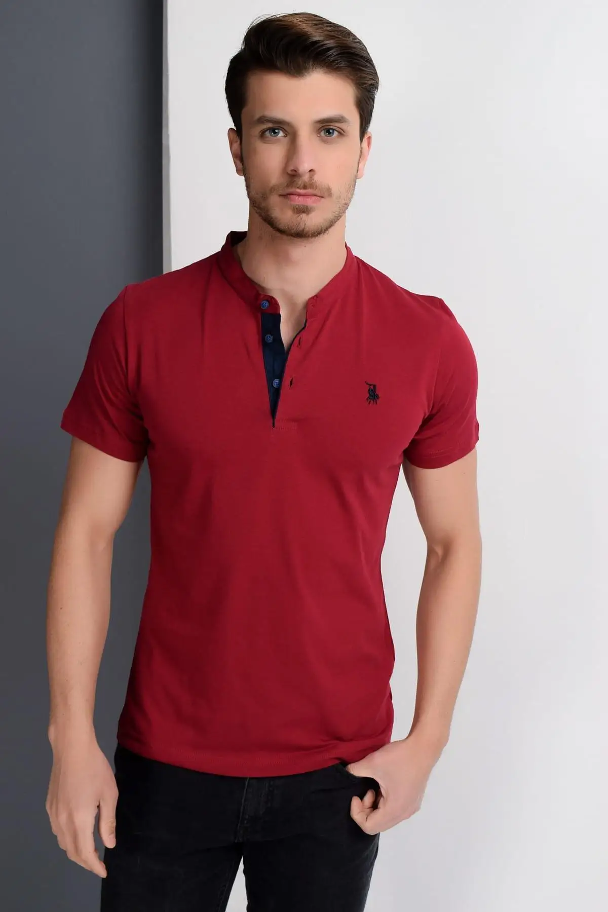 Dewberry мужские бордовые T-Shirt-2090001T8560