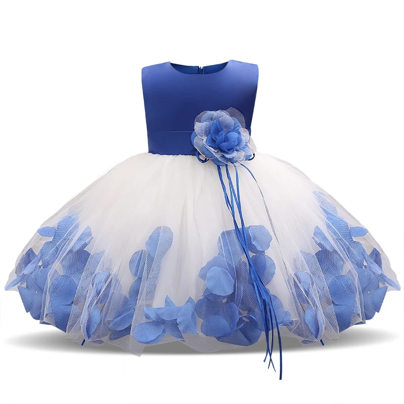 Летняя одежда для малышей г. крестины, 1 год, день рождения, платье для маленьких девочек Детские платья для маленьких девочек vestido infantil - Цвет: BL
