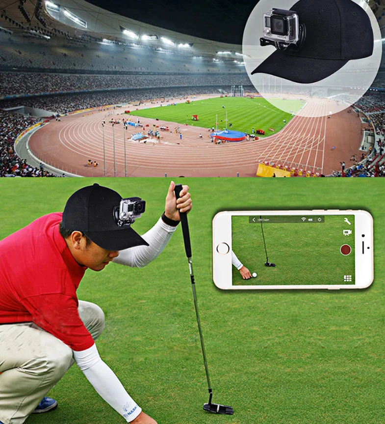 Бейсбол шляпа с быстроразъемным креплением подходит для спортивных камер GoPro 5 Session Hero 7/6/5/4/3 +/3/2/1/DJI OSMO экшн-камер