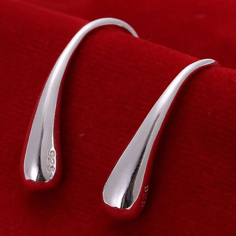 

Hot Sell!!Wholesale Silver Plated Earring,Wedding Jewelry Accessories,Fashion Smooth Waterdrop Earrings For Ladies