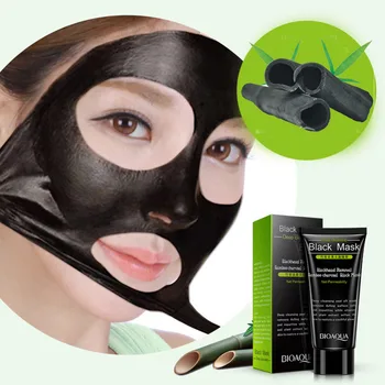

BIOAOUA Bamboo Charcoal Blackhead Face Mask Black Mask Face Care Peel Off Blackhead Remover Ance Treatment Deep Cleaning Mask