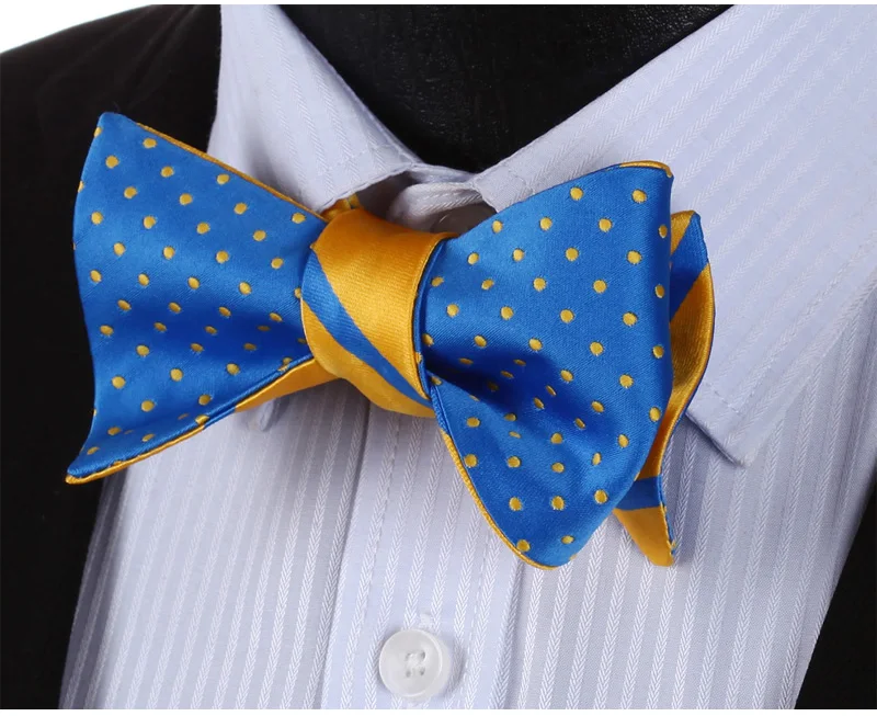 Проверьте полосатый шелк двухсторонний тканые Для мужчин Бабочка Самостоятельная галстук-бабочка бабочкой Карманный квадратный платок носовой платок костюм набор# ru1