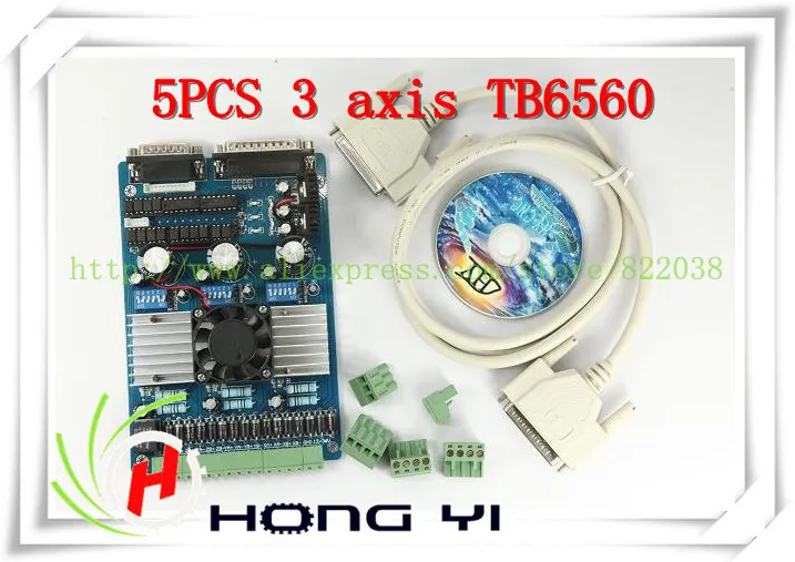 

5PCS 3 axis TB6560 3.5A CNC engraving machine stepper motor driver board 16 segments stepper motor controller