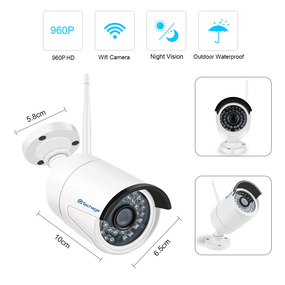 Techage 8CH 1080P 2MP 12 &quotЖК монитор Беспроводной NVR Wifi аудио IP камера система