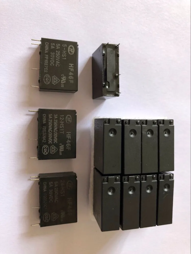 

100PCS/lot Power relays HF46F-5-HS1 HF46F-12-HS1 HF46F-24-HS1 5A250VAC 4PIN