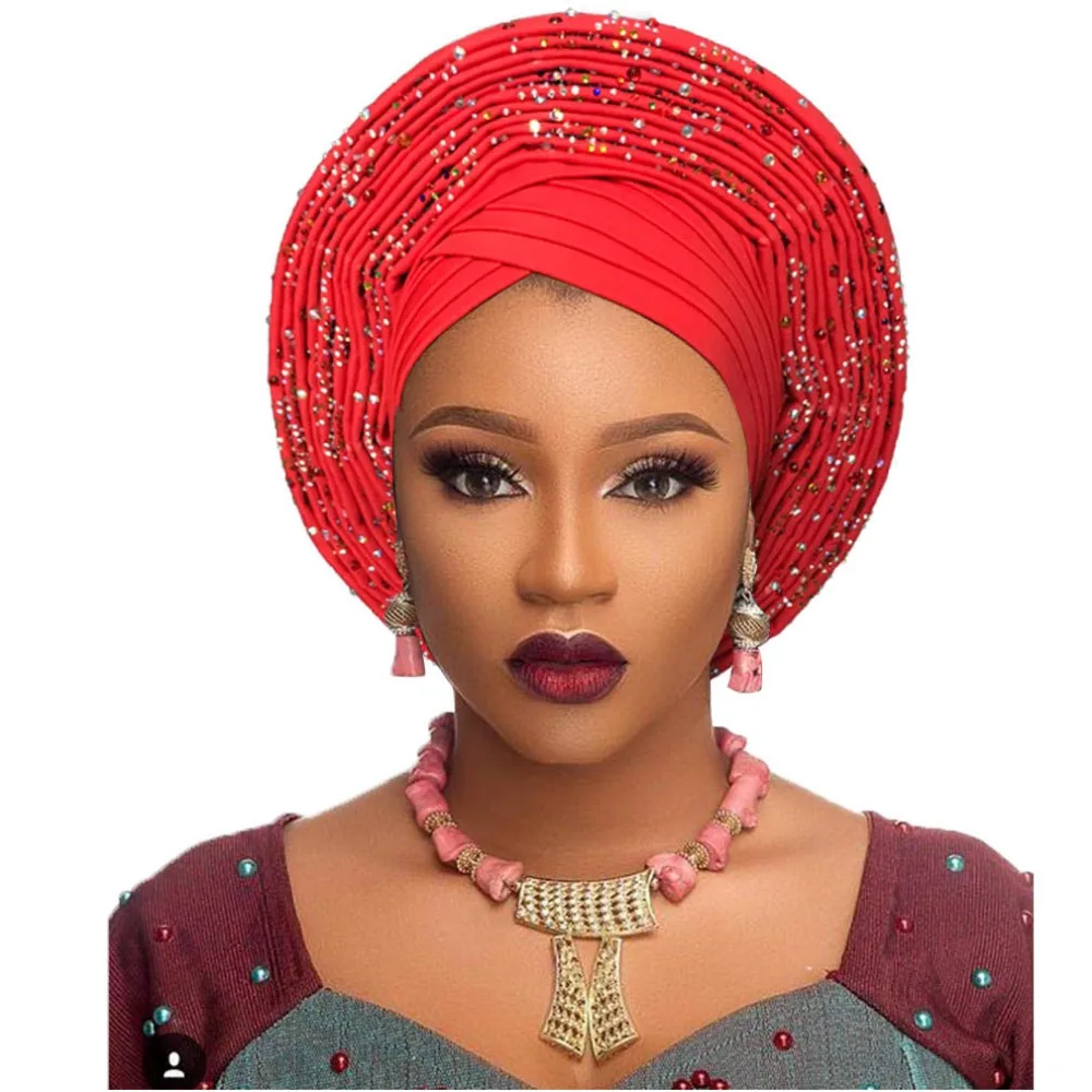 Women Headwear Wedding Headwrap African Head wrap Hair band turban banadana accessories (8)