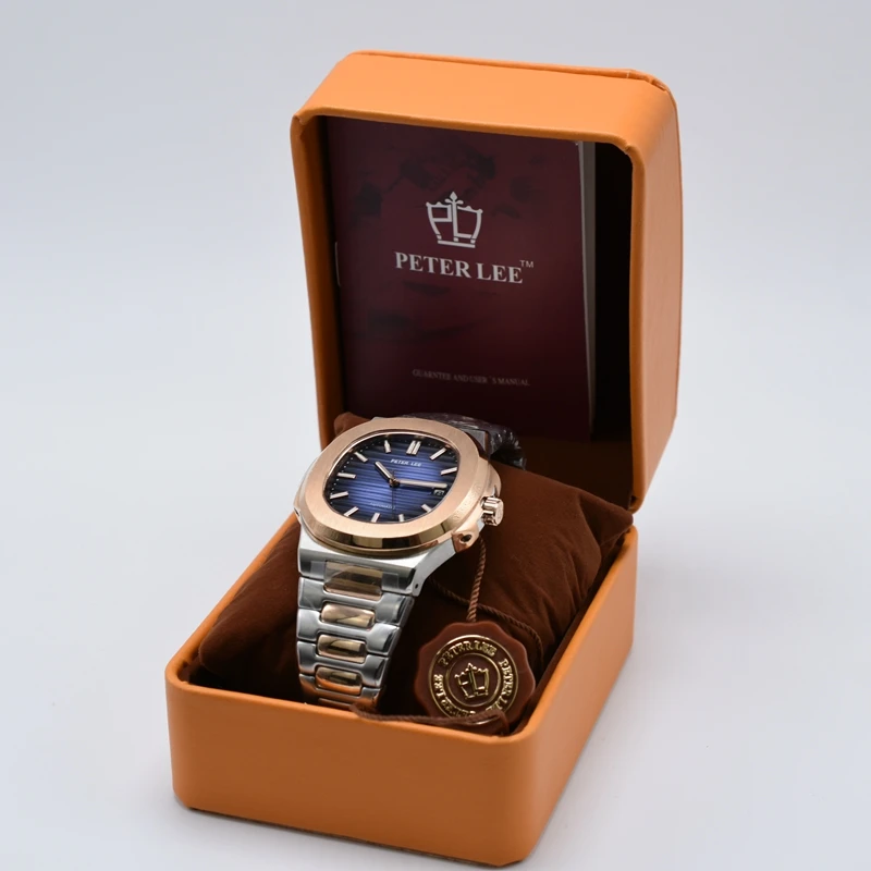 PETER LEE классические мужские часы лучший бренд класса люкс полностью из нержавеющей стали механические часы модные спортивные мужские часы водонепроницаемые часы