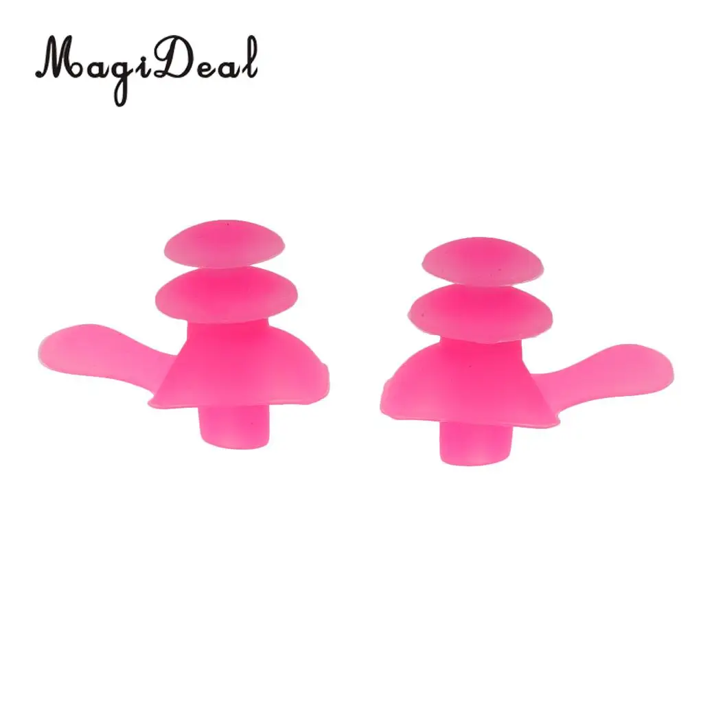 MagiDeal High Quality Waterproof Soft Silicone Swimming Earplugs Prevent Water Ear Plugs Jellyfish Style for Hearing Protection 