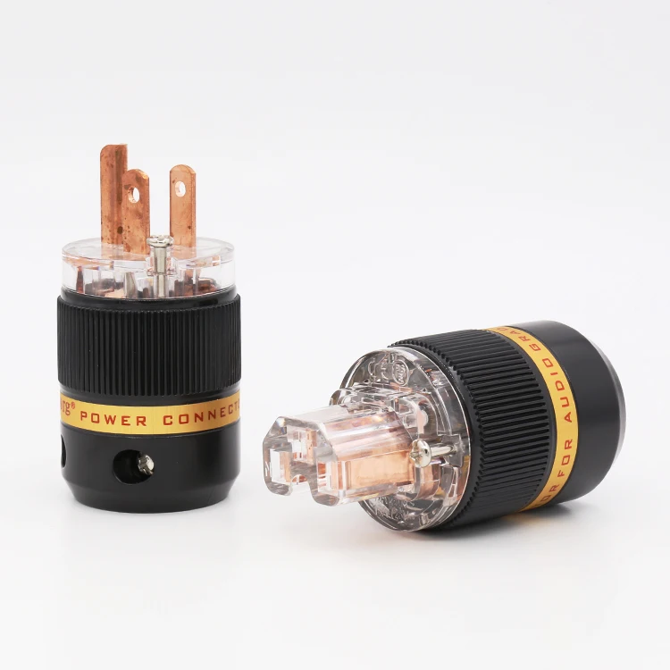 

Viborg pure Copper Transparent Series HiFi Audio Grade US AC Power Plug Connector