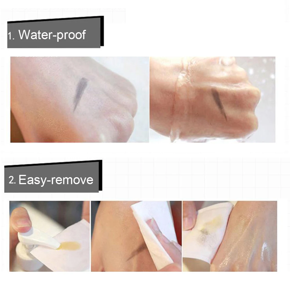 Полупостоянный макияж микроволокна инструмент для татуажа позиционирование двойная головка карандаш для бровей водонепроницаемый коричневый