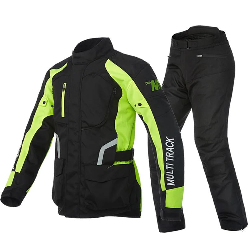 

1 Set MT Waterproof Jacket&Pants High Quality Motorcycle Racing Oxford Warm Jacket Motocross Riding Pants Drop Resistance
