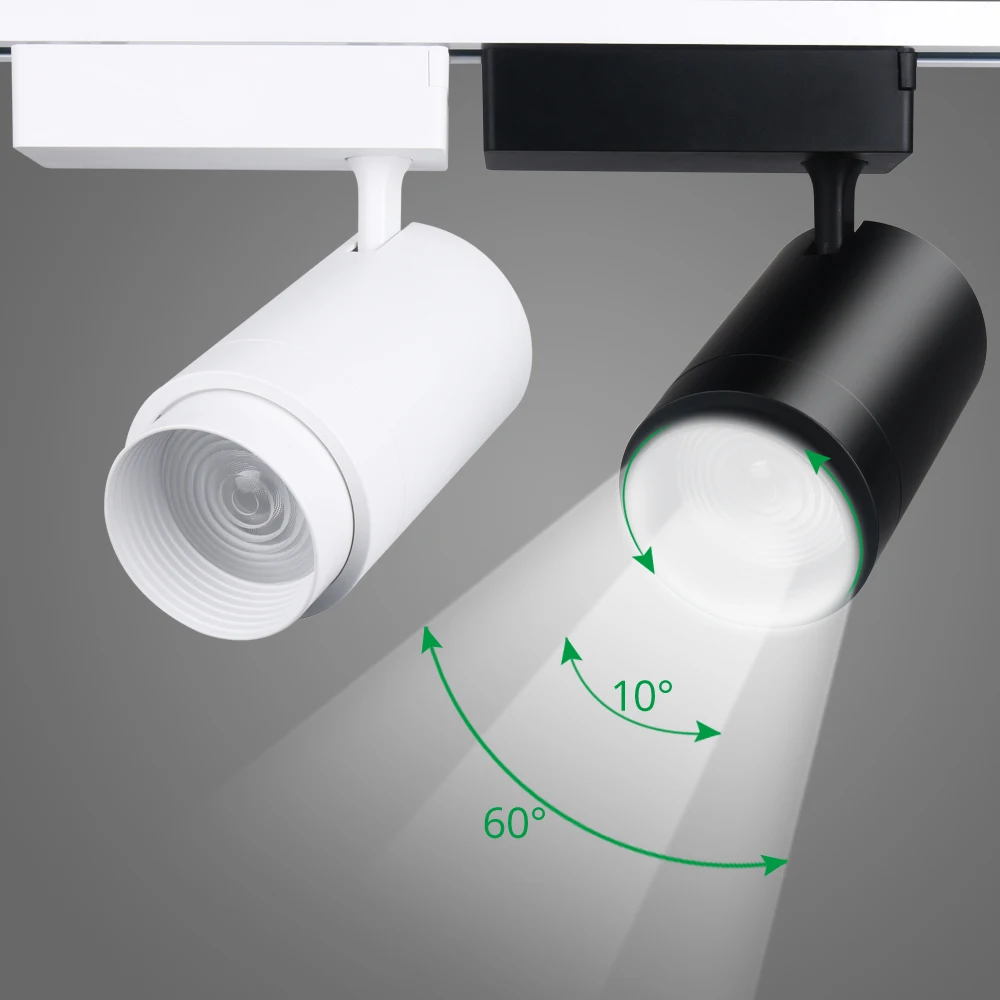 12 W 20 W 30 W مصابيح للممرات مزودة بإضاءة led 2 سلك 1 المرحلة 3 سلك 1 المرحلة 4 سلك 3 المرحلة السكك الحديدية ل تركيبات الإضاءة الأضواء المسار السقف مصبا...