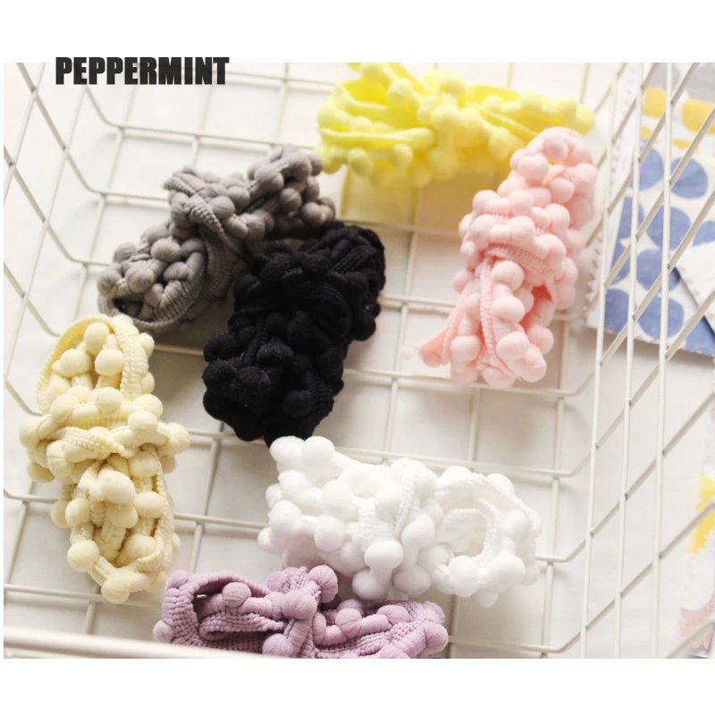 

3yards/lot Ball Trim 16mm Pom Pom Lace Ball Braid Lace Fringe Ribbons Fabric DIY Sewing Handmade Accessory