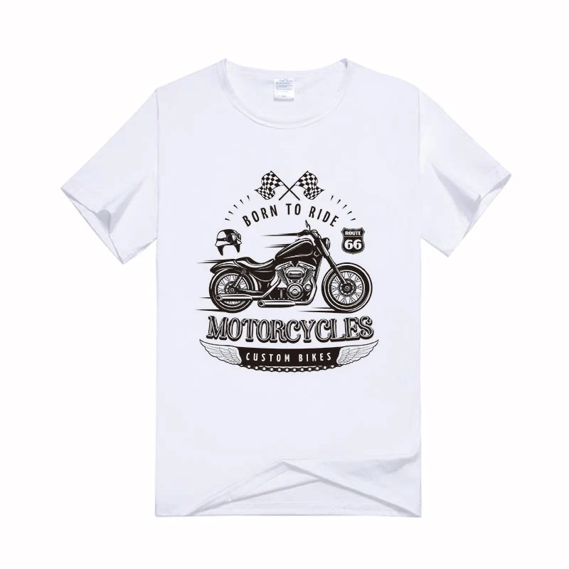 

2019 Printed T Shirt Men Short Sleeve Motorcycle Born To Ride T Shirts Summer Casual Cotton Tops Tees Fashion Streetwear Tshirt