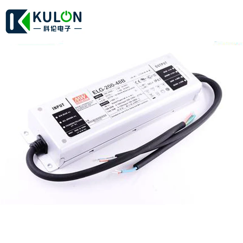 Оригинальный источник питания MEAN WELL ELG-200-48B 200W 48V 4.16A IP67 с регулируемой яркостью |