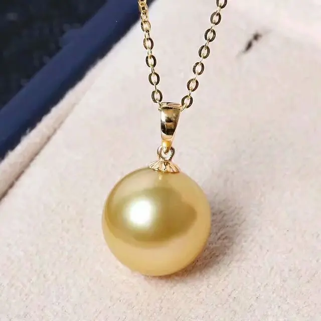 shilovem 18k yellow gold Natural  pearls pendants fine Jewelry women trendy no necklace  gift yzz9-1099zz 6