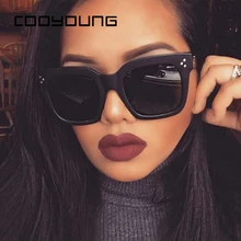 COOYOUNG – lunettes De soleil carrées De luxe pour hommes et femmes, Vintage, UV400, pour l'extérieur