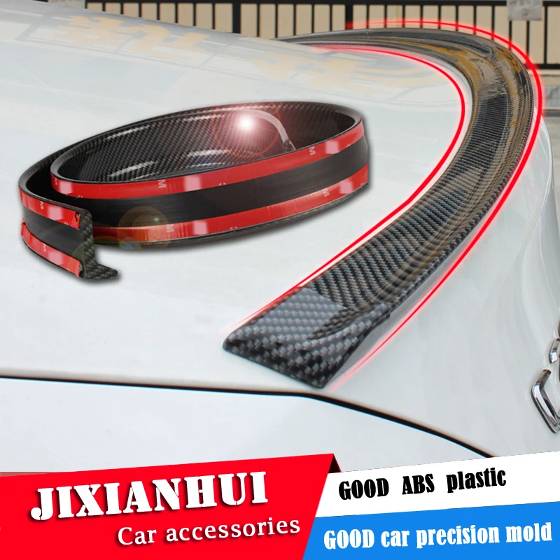 

Universal Roof spoiler 1.5M Car-Styling 5D carbon rubber tail spoiler PU brazing DIY refit spoiler suitable by all type of car